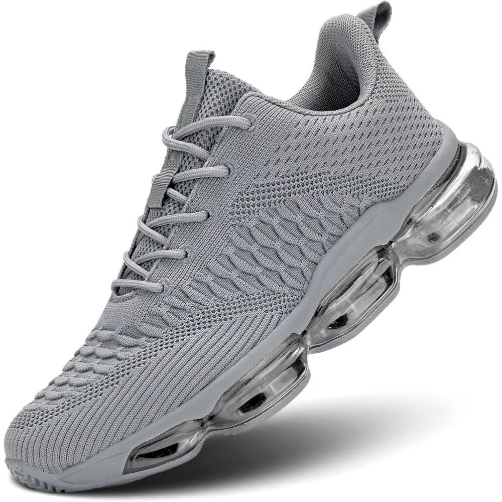 Men's Grey Running Shoes Fashion Casual Walking Tennis Sneakers Trail Sport Gym